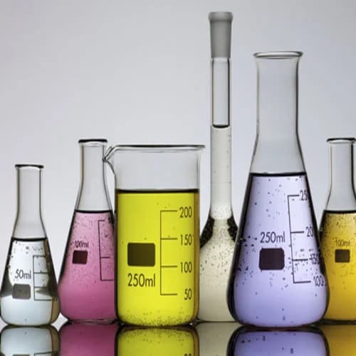 Supplied laboratory glassware with industrial fluid samples