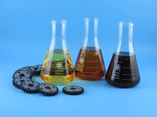 Supplied rust preventive fluid samples and metal gears
